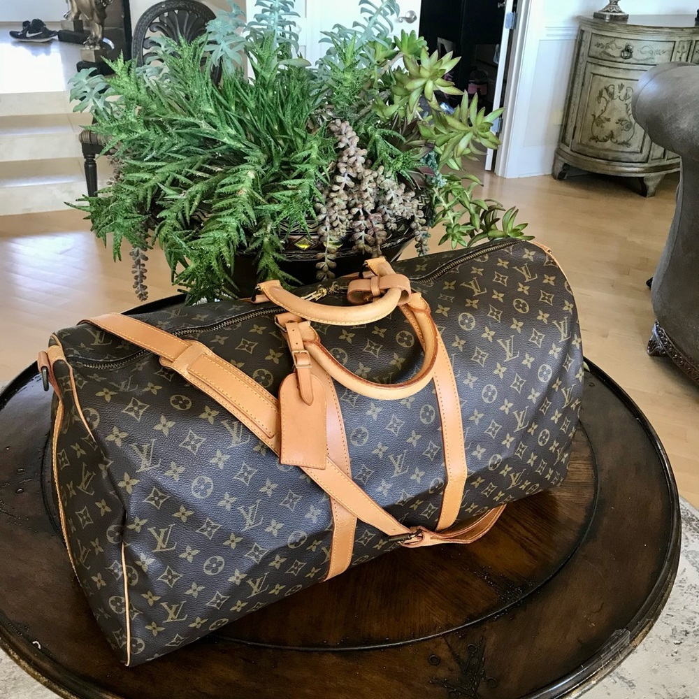 Louis Vuitton Brown Monogram Travel Bag
